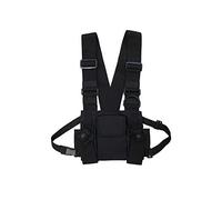 Cpolebev Radio Walkie Talkie 3 Cofre de Bolsillo con ArnéS y Cremallera para Front Pack Chaleco Bolsa Estuche