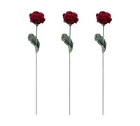 Cpolebev Ramo de Flores de Ganchillo, Roja Tejida Hecha A Mano, Artificial Falsa, DecoracióN del Hogar para Fiesta de Boda