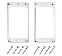 Cpolebev Reemplazo del de la Cubierta del Anillo de Humbucker de Metal Compatible con Guitarras EléCtricas de Montaje de Guitarra LP (Plata)