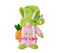 Cpolebev Regalo de Gnomo de Pascua, Lámpara de Gnomo con Luz LED y Sombrero, Decoraciones Interiores de Gnomo para el Hogar Verde