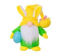 Cpolebev Regalo de Gnomo de Pascua, Lámpara de Gnomo con Luz LED y Sombrero, Decoraciones Interiores de Gnomo para el Hogar Amarillo