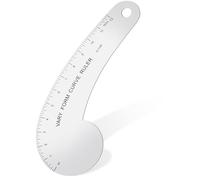 Cpolebev Regla Curva de Forma Variable Regla Curva de Cadera de Curva Francesa de Metal SóLido de 12 Pulgadas para Medir la FabricacióN de DiseñOs de Costura