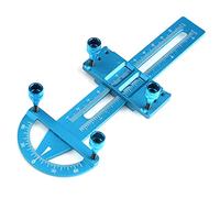 Cpolebev Regla de Amortiguador de Metal Sincronizador de Choque Herramienta de Coche RC Alcance 12Cm para 1/8 1/10 1/12 1/16 1/18 1/24 RC Coche, Azul