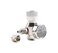 Cpolebev Regulador de CO2 para Acuario Manómetro de 2000 Psi para Tubo de Succión de 6 mm 3/8-24UNF