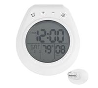 Cpolebev Reloj de Ducha Digital Resistente Al Agua, Reloj Temporizador de BañO, Reloj de Pared de Cocina Digital, Pantalla LCD, Formato de 12/24 Horas