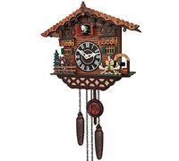 Cpolebev Reloj de Madera Reloj de Pared Reloj Despertador de PáJaros Relojes de para la DecoracióN de la HabitacióN del NiñO en el Hogar