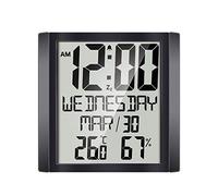 Cpolebev Reloj de Pared de Pantalla Grande Medidor de Temperatura y Humedad del Hogar Reloj Despertador Sala de Estar Reloj ElectróNico Digital