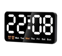 Cpolebev Reloj de Pared Digital, Reloj Digital LED de 9 Pulgadas, Pantalla Grande con 12/24 H, DíGitos Grandes, PequeñO Reloj de Pared Silencioso ()