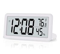 Cpolebev Reloj Despertador Digital, Reloj de Escritorio, Reloj ElectróNico LCD con Pilas, DecoracióN para Dormitorio, Cocina, Oficina, Color
