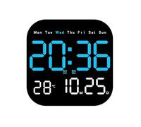 Cpolebev Reloj Digital con Fecha, Calendario Digital LED con Control Remoto, Reloj Calendario Digital Multifunción A Batería