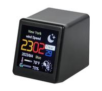 Cpolebev Reloj Inteligente de EstacióN MeteorolóGica WiFi DIY Lindas Animaciones GIF DecoracióN de Escritorio FuncióN de áLbum ElectróNico Mini Reloj A