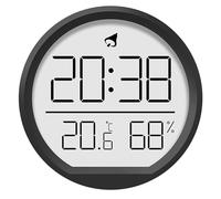 Cpolebev Relojes de Pared Digitales LED Temperatura Humedad Fecha Visualización Reloj Despertador de Mesa Electrónico para Cocina Estudio Refrigerador A
