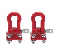 Cpolebev Remolque de Escalada de Metal Gancho de Remolque Hebilla, Grilletes de Cabrestante Accesorio para 1/10 Escala RC CamióN sobre Orugas D90 SCX10 Coche de Escalada, Rojo
