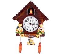 Cpolebev Retro Vintage Relojes de de Madera Tallado Sala de Estar Reloj de Pared Reloj de Pared Reloj Despertador Interiores Herramientas de DecoracióN