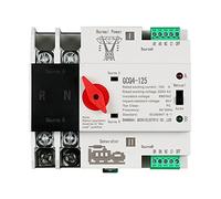 Cpolebev Riel Din MonofáSico ATS 220V PC Interruptor de Transferencia AutomáTica de Doble Potencia 2P 100A Interruptor de Transferencia de EnergíA DoméStica 50/60Hz