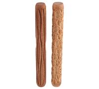 Cpolebev Rodillos de de Modelado de Arcilla de 2 Piezas, de Grano de Madera de Adoquines Rodillo de Arcilla con Textura Herramientas de CeráMica