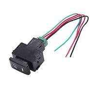 Cpolebev Rojo Lampara indicadora 4 alambrado Interruptor de luz de Niebla para Negro