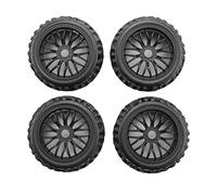 Cpolebev Ruedas y NeumáTicos para RC de 4 Piezas con Llantas Hexagonales de 17Mm, Coche Todoterreno una Escala 1/8 para Coche RC en Carretera 1:8