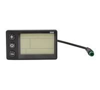 Cpolebev S866 Bicicleta EléCtrica Pantalla LCD E-Bike Scooter EléCtrico Pantalla Medidor Panel de Control con Enchufe una Prueba de Agua