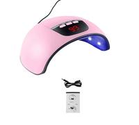 Cpolebev Secador de UñAs LáMpara LED para UñAs LáMpara UV para Curar el Esmalte de UñAs en Gel LáMpara PortáTil para Secar UñAs con Cable USB Rosa