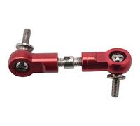 Cpolebev Servo Brazo de DireccióN de Varilla de TraccióN CNC Apto para 1/5 ROVAN KM Baja 5B 5T 5SC 5Ive T RC Piezas de Coche-Naranja Rojo