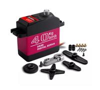 Cpolebev Servo Resistente Al Agua de 40 Kg, Servo Digital de Engranajes Metálicos de Alto Par para Robot de Coche RC 1:8/1:10/1:12, 270°