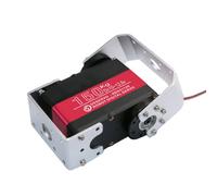 Cpolebev Servo Robótico Digital de Metal de Doble Eje RDS51150 de 150 KG y 12 V con Soporte de Montaje en U, Resistente Al Agua, 270 Grados