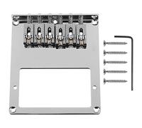 Cpolebev Sillín de 6 Rodillos Puente de Guitarra Humbucker de 6 Cuerdas para Guitarra Tele (Cromo)