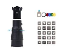 Cpolebev Snoot Cónico Focalize para Condensador de Fotografía con Bowens y Filtro GOBO de Formas Geométricas de Láminas Incorporado de 36°