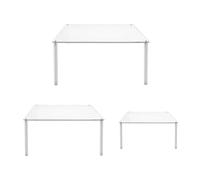 Cpolebev Soporte AcríLico para Magdalenas,Juego ExhibicióN de Mesa Postre con Soporte Cuadrado Transparente para Pasteles 3 Piezas para ExhibicióN de Postres de Pizza y Pasteles de Comida