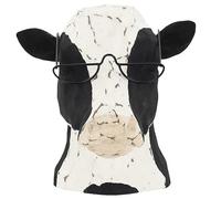 Cpolebev Soporte de Anteojos de Animales, Soporte de Anteojos de de Madera, Estatuas de Anteojos con Cabeza de Vaca, Soporte de ExhibicióN de Anteojos con Forma de Vaca