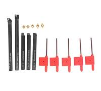 Cpolebev Soporte de Herramienta de Torneado de Torno Indexable de VáStago de 8 Mm con Insertos de Carburo CCMT060204 DCMT070204 para MáQuina CNC