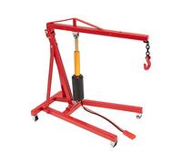 Cpolebev Soporte de Mantenimiento de Motor de GrúA EléCtrica de Metal Soporte de Motor Jack para 1/10 RC Coche de Orugas para TRX4 Axial SCX10, Rojo