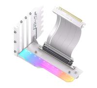 Cpolebev Soporte de Montaje de GPU Vertical con Cable Elevador PCI-e 4.0 X16 Kit de Soporte de Tarjeta de Video Ángulo Recto de 90 Grados
