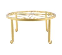 Cpolebev Soporte de Planta de Maceta de Hierro para Suelo, Estante de Flores, Estantes de JardíN, Planta de JardíN, BalcóN, Estante Redondo, DecoracióN del Hogar