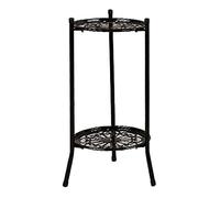 Cpolebev Soporte de Planta de Metal Elegante de Dos Estante Soporte de Planta en Maceta Soportes de Maceta Altos y Modernos para DecoracióN Interior Al Aire Libre B