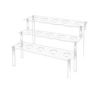 Cpolebev Soporte para Conos de Helado de 15 Agujeros, Acrílico, 3, Expositor para Aperitivos, Palomitas de Maíz, Soporte para Conos de Papel para Decoración del Hogar