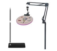 Cpolebev Soporte para de Bordado Soporte para Regazo - Soporte para Punto de Soporte para Bordado de Metal Soporte Ajustable para Aros de Bordado