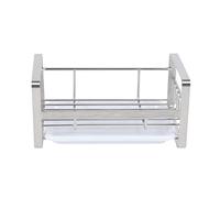 Cpolebev Soporte para Esponja, Soporte para Esponja y JabóN para de Cocina, Organizador de Bandeja de Carrito de Jabonera de Cocina de Acero Inoxidable 304