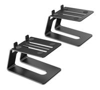 Cpolebev Soportes para Altavoces de Escritorio, 1 Par, Elevador para Monitor de Estudio con Almohadilla Amortiguadora de Vibraciones y Diseño de Inclinación de 5° Mejorado