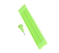 Cpolebev Tablero de Escritura Braille de 4 LíNeas y 28 Celdas con Stylus Braille, PráCtica PortáTil para Suministros de Aprendizaje para Ciegos