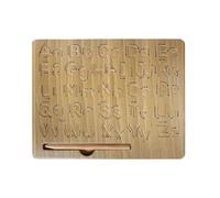 Cpolebev Tablero de Madera para Trazar el Alfabeto, Juguete Educativo para Preescolar, Aprende A Escribir ABC, Regalo para NiñOs de 3 A 5 AñOs