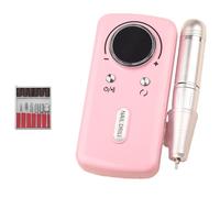 Cpolebev Taladro Eléctrico para Uñas con Pantalla LCD, de Uñas Recargable, Accesorios para Uñas, Lijadora de Esmalte de Uñas en Gel, Rosa