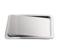 Cpolebev Tapa de la Tapa de la Basura de Acero Inoxidable Tapa de la Papelera Tapa Empotrada Balanceada Tapa de Basura con Tapa Oscilante para la Encimera de la Cocina A