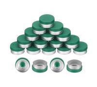 Cpolebev Tapas Abatibles, 200 Piezas, Tapas Abatibles Sin Rebabas, Sellos, Tapas Abatibles, Tapas con Sellos, Color Verde, 13 mm