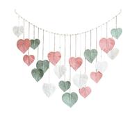 Cpolebev Tapiz Grande de Macramé para Colgar en la Pared, Elegante Decoración de Plumas para el Hogar, Tapiz de Hojas de Macramé, para Dormitorio, Sala de Estar, 35,5x55,1 Pulgadas