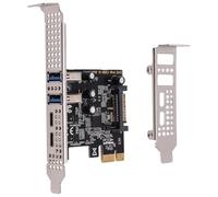 Cpolebev Tarjeta de Expansión PCI Tarjeta de Expansión USB 3.2 de 4 Puertos (Tipo C+A) Hub de Alta Velocidad de 5 Gbps Sin Controlador para Computadora de Escritorio