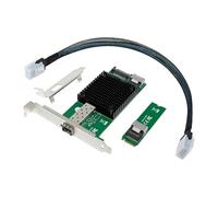 Cpolebev Tarjeta de Red de Servidor M.2 10G M.2 M X520-DA1 10G SFP+ Tarjeta de Red de Servidor de Computadora Industrial de Fibra Óptica Chip JL82599EN