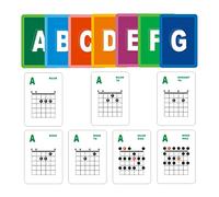 Cpolebev Tarjetas de Aprendizaje de Acordes y Escalas de Guitarra, 49 Tarjetas Flash de Guitarra para AcúStica y EléCtrica para Aprender, Practicar, EnseñAr