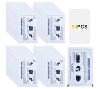 Cpolebev Tarjetas de Limpieza de Lector de Tarjetas CR80, Limpiador de Lector de Tarjetas de Doble Cara de 50 Piezas, Tarjetas de Limpieza de Terminal Deslizante POS